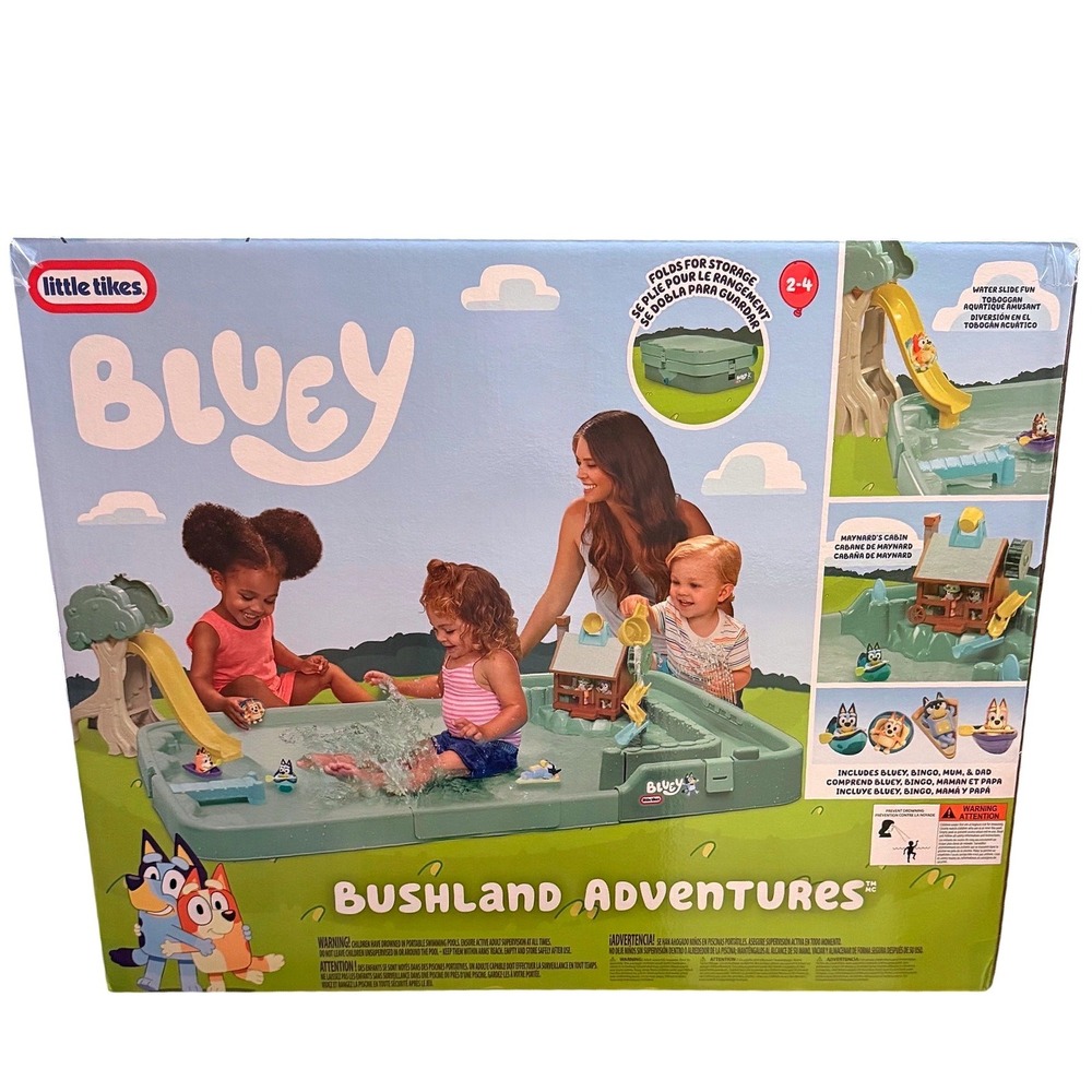 Little Tikes Bluey Bushland Adventures Water Table Folding Play Set with Figures